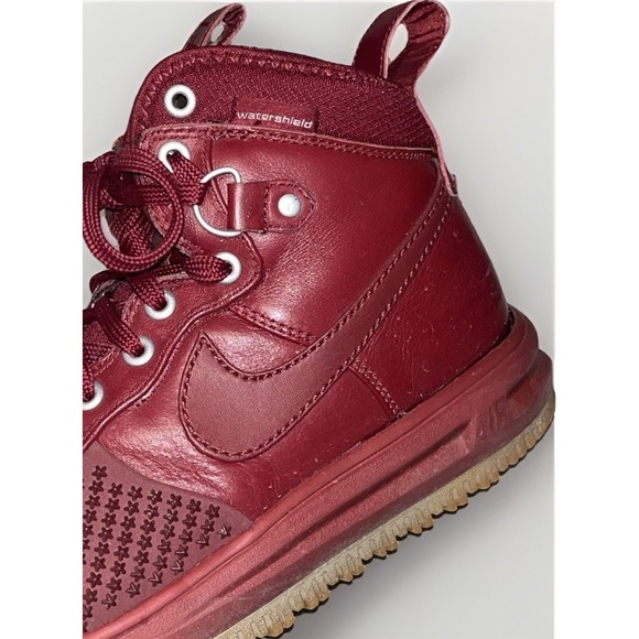Nike Other - Nike Lunar Force 1 DuckBoots‎ Men's 8.5 Team Red Leather Waterproof